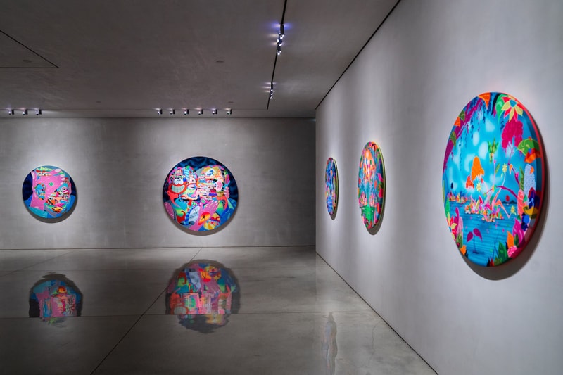 erik parker new soul exhibition mary boone gallery new york city recap artworks tondos paintings