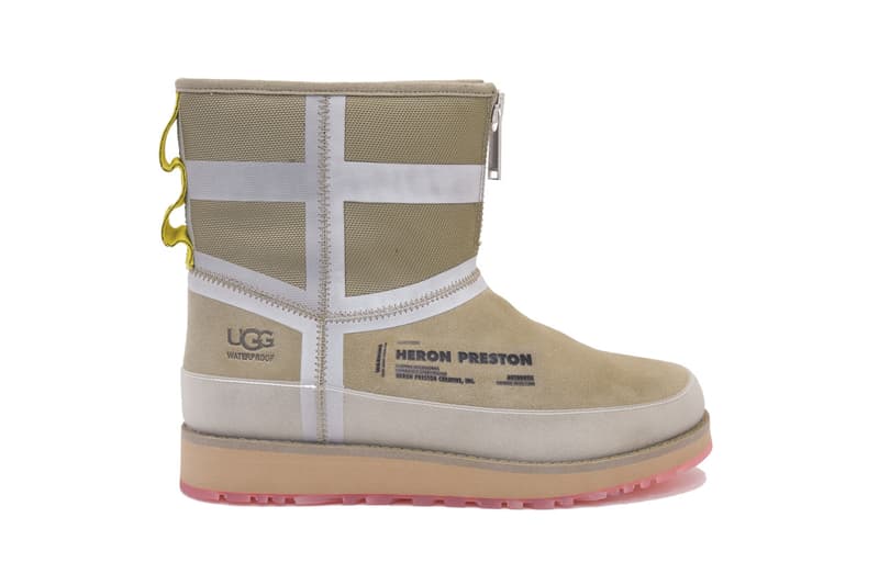 Heron Preston UGG Fall winter 2019 Collaboration Shoes Classic Short Front Zip HP Black Mini Urban Tech Orange Tasman HP Dune colorways release info date price 