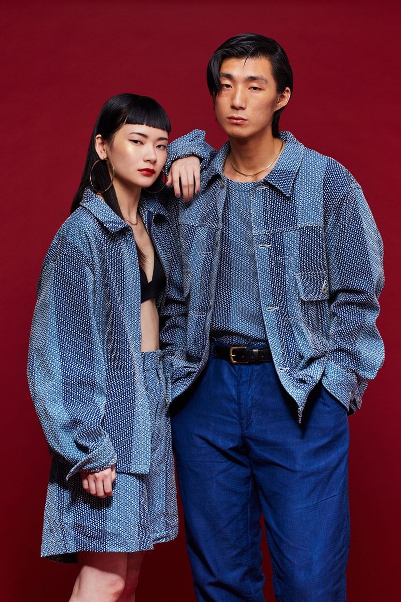 kuon spring summer 2019 lookbook images patchwork denim Americana Japanese style
