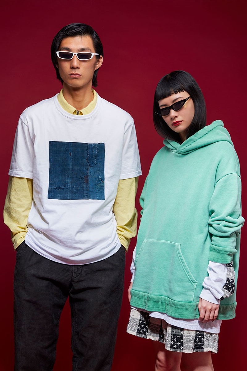 kuon spring summer 2019 lookbook images patchwork denim Americana Japanese style