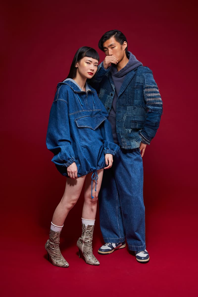 kuon spring summer 2019 lookbook images patchwork denim Americana Japanese style
