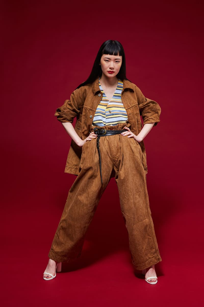 kuon spring summer 2019 lookbook images patchwork denim Americana Japanese style