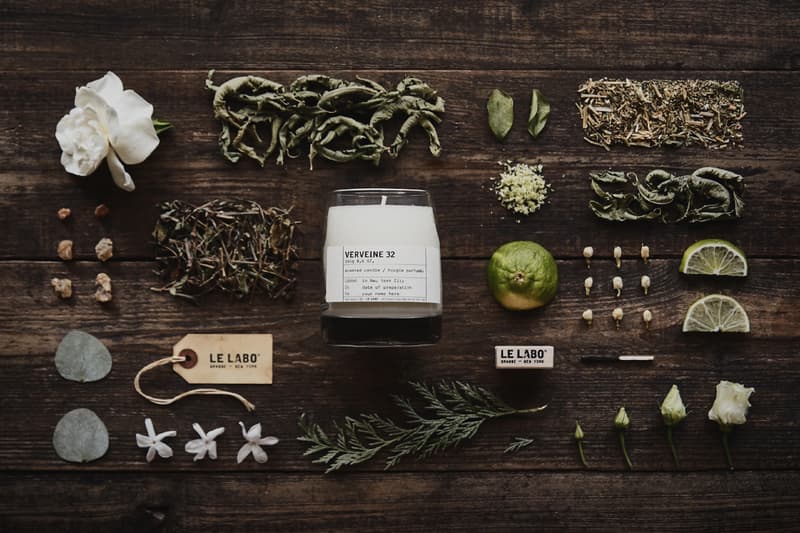 Le Labo Verveine 32 Candle Release Info Date herbal tea verbena leaf Zesty Kaffir Lime Eucalyptus Galbanum Violet Leaves