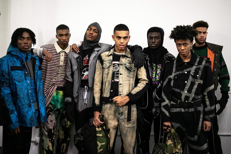 Liam Hodges Fall/Winter 2019 LFWM Backstage Ellesse Collaboration London Fashion Week: Men's Autumn/Winter 2019 Stain Shade Dystopia Hackers Lee Bul