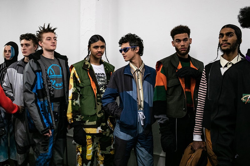 Liam Hodges Fall/Winter 2019 LFWM Backstage Ellesse Collaboration London Fashion Week: Men's Autumn/Winter 2019 Stain Shade Dystopia Hackers Lee Bul