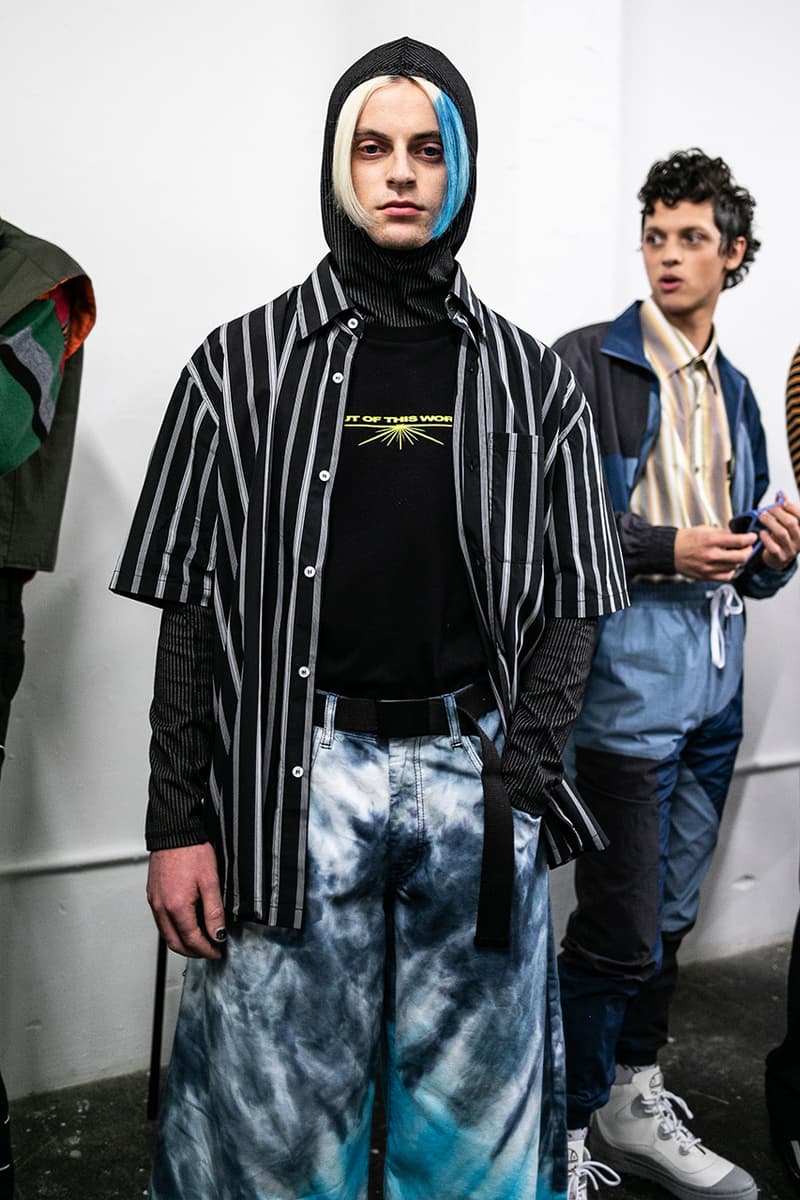 Liam Hodges Fall/Winter 2019 LFWM Backstage Ellesse Collaboration London Fashion Week: Men's Autumn/Winter 2019 Stain Shade Dystopia Hackers Lee Bul