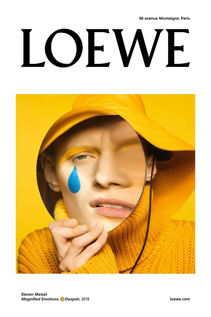 loewe fall winter 2019 collection campaign imagery stephen meisel look emoji menswear january 2019 fashion week Magnified Emotions