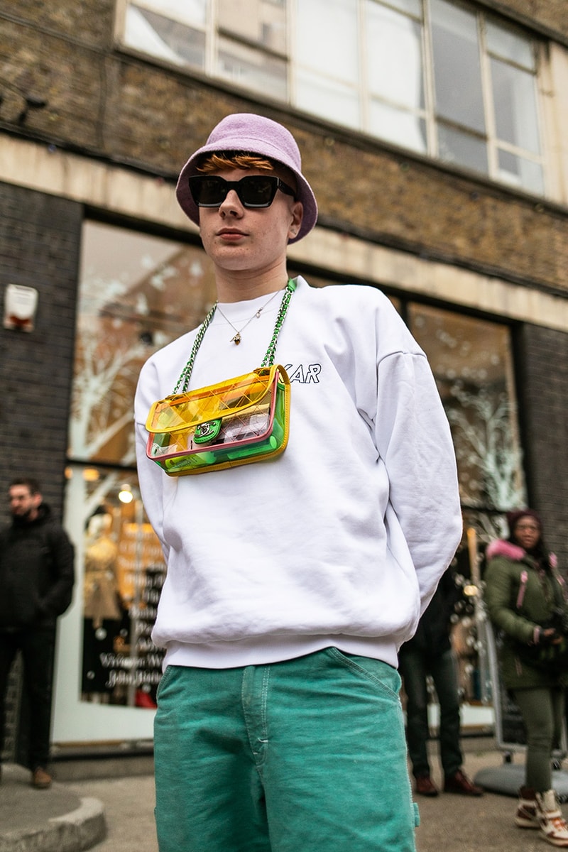 London fashion week men's lfwm street style snaps best of photography dressed prada raf simons martine rose nike a-cold-wall burberry fendi