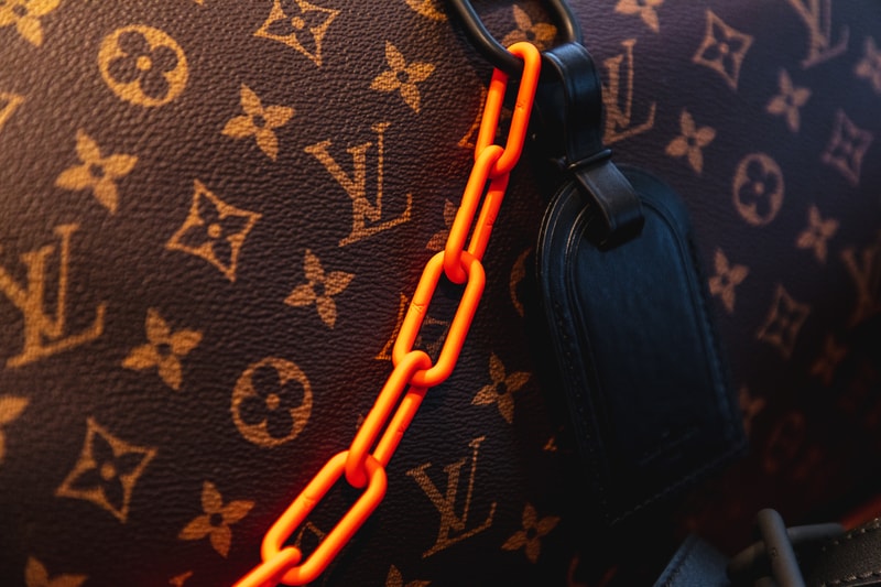 A Closer Look at Virgil Abloh's First Louis Vuitton SS19 Collection images apparel eyewear sunglasses wapity bag leather goods LV