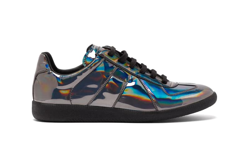 Maison Margiela Drops Iridescent Replica Sneaker maison martin margiela iridescent patent leather release date info pricing stockist matchesfashion