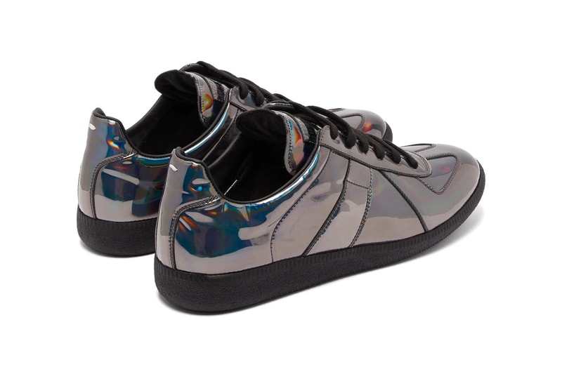Maison Margiela Drops Iridescent Replica Sneaker maison martin margiela iridescent patent leather release date info pricing stockist matchesfashion