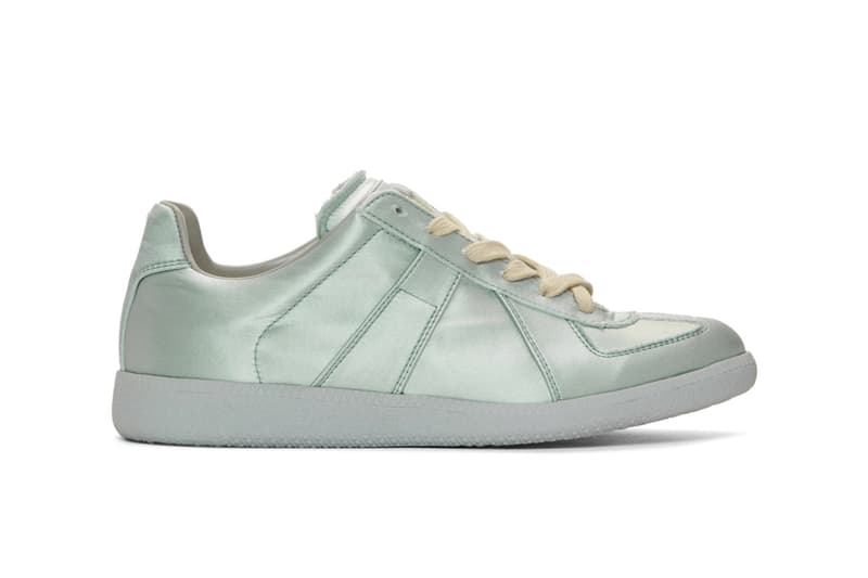 Maison Margiela Launches Three New Satin Replica Sneakers metallic orange light turquoise blue triple black images drop release date prices ssense footwear