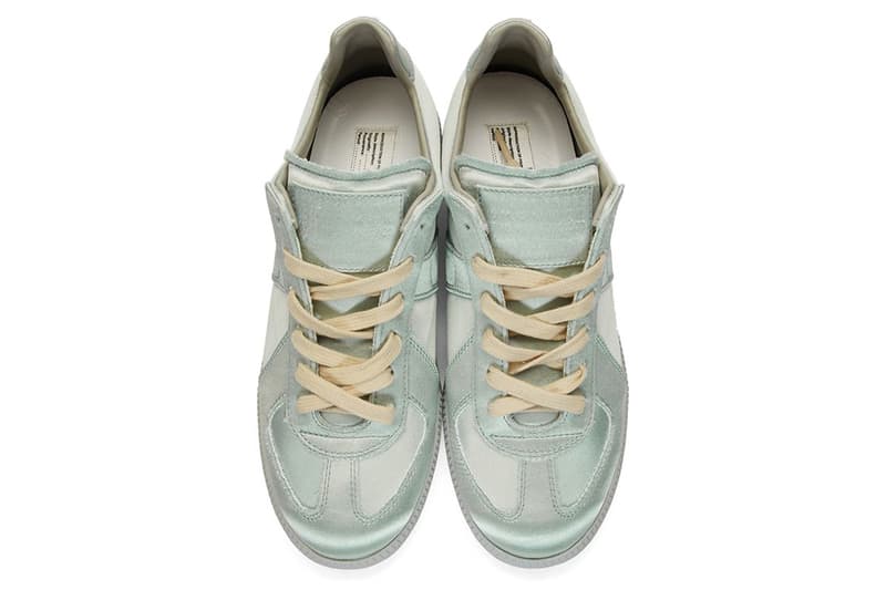 Maison Margiela Launches Three New Satin Replica Sneakers metallic orange light turquoise blue triple black images drop release date prices ssense footwear