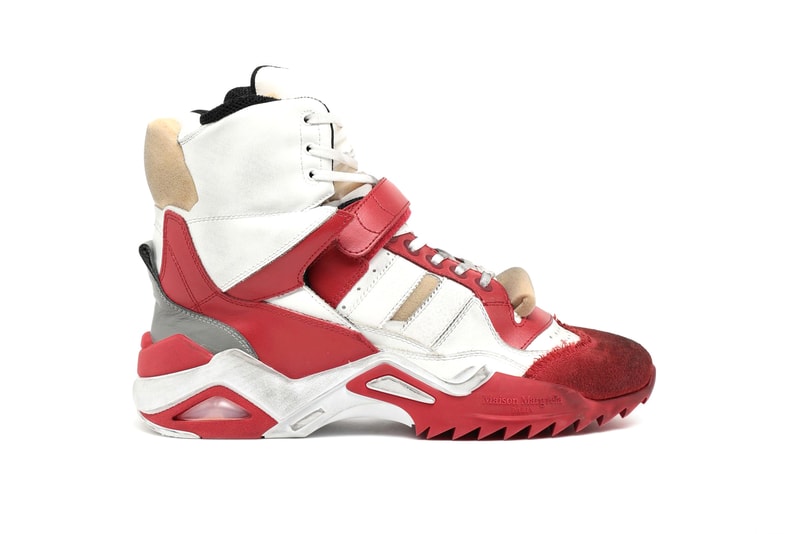Maison Margiela Retro Fit High-Top Sneakers Red Green