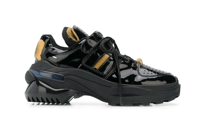 Maison Margiela Retro Fit Lo Top Black Sneaker Release Info price patent leather