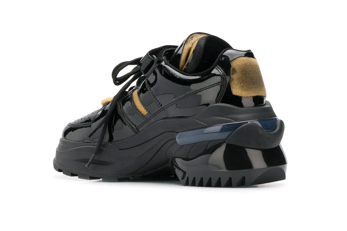 Maison Margiela Retro Fit Lo Top Black Sneaker Release Info price patent leather
