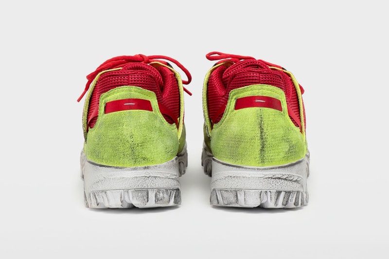 Maison Margiela Security Dirty Treatment Sneaker Release calfskin suede mesh chunky rubber price 