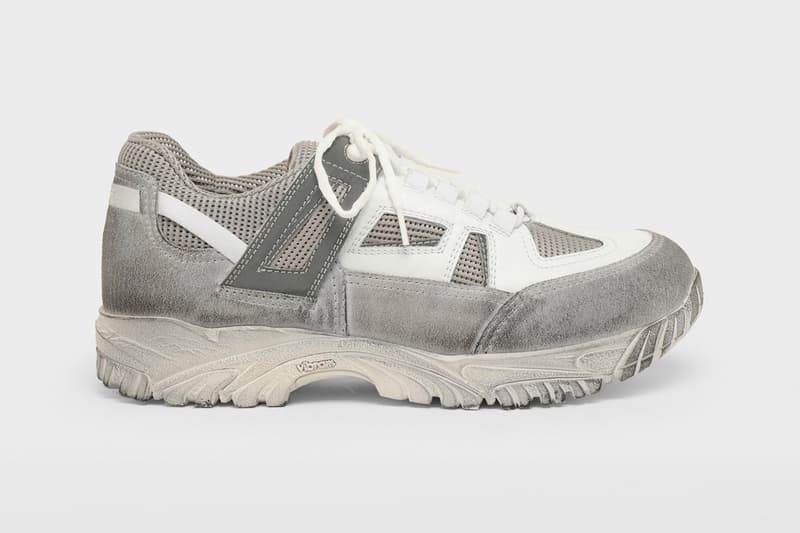 Maison Margiela Security Dirty Treatment Sneaker Release calfskin suede mesh chunky rubber price