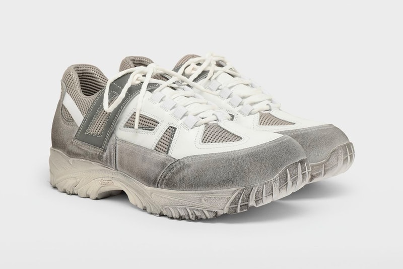 Maison Margiela Security Dirty Treatment Sneaker Release calfskin suede mesh chunky rubber price 