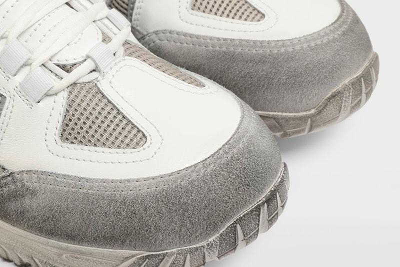 Maison Margiela Security Dirty Treatment Sneaker Release calfskin suede mesh chunky rubber price 