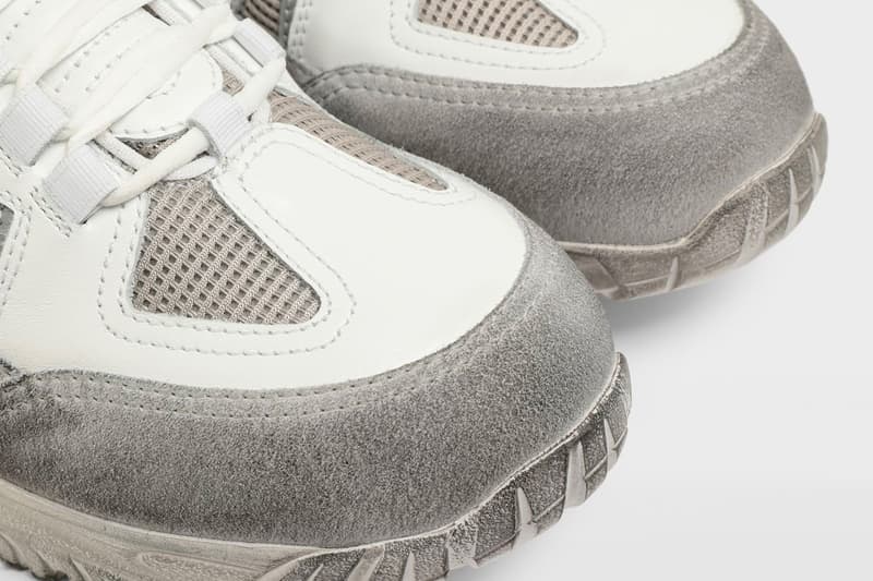 Maison Margiela Security Dirty Treatment Sneaker Release calfskin suede mesh chunky rubber price