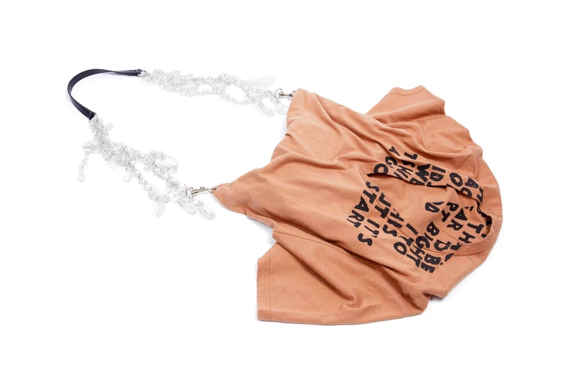 Maison Margiela Remodels Charity T-Shirt to Fight AIDS spring summer 2019 collection shoulder plastic bag release date images info OTB foundation AIDES