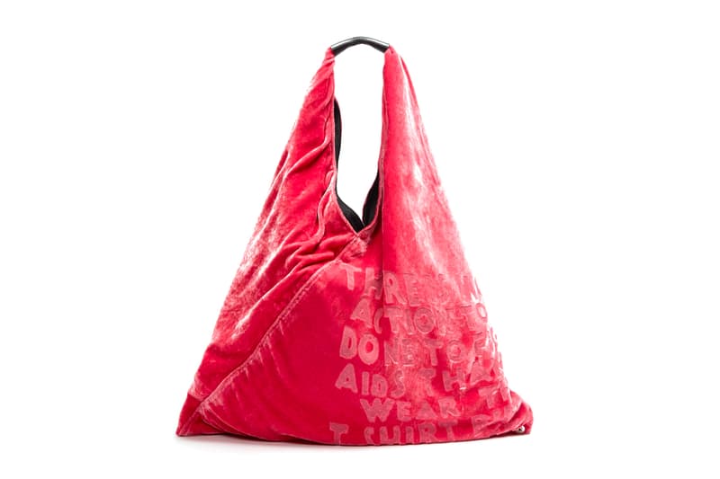 Maison Margiela Remodels Charity T-Shirt to Fight AIDS spring summer 2019 collection shoulder plastic bag release date images info OTB foundation AIDES