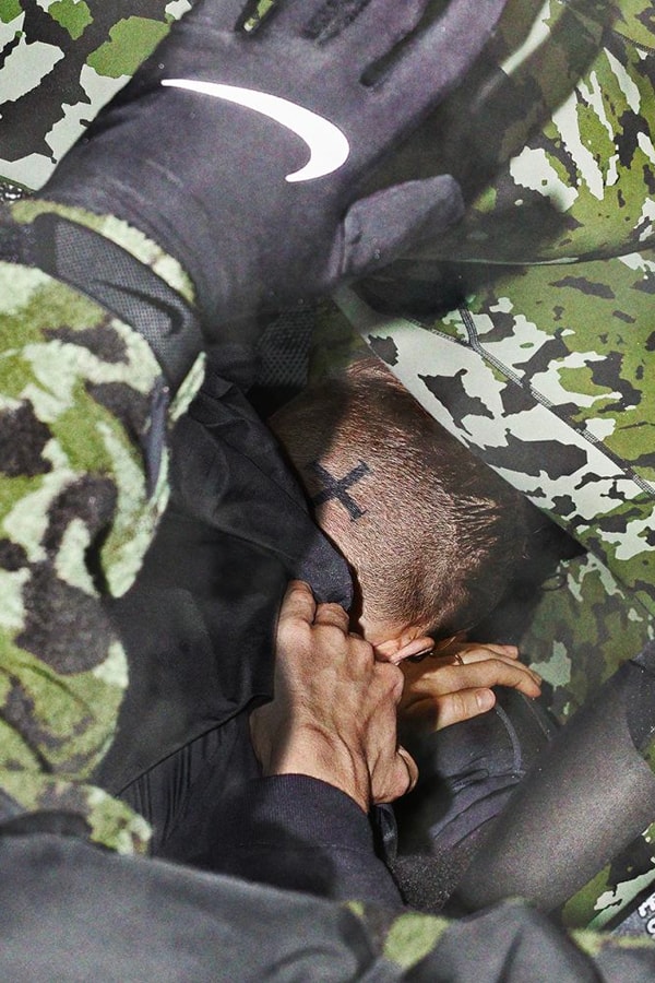 Matthew M. Williams Nike Second Collection Lookbook military camo sneakers shoes hat jacket shirt gloves pants