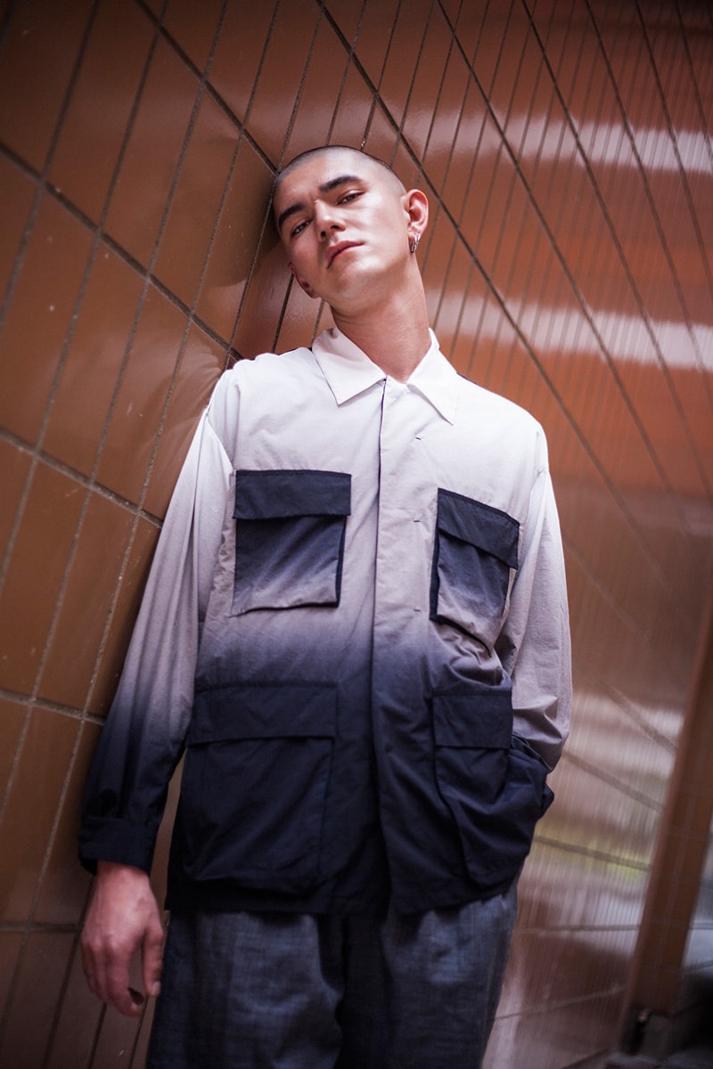 MINOTAUR Spring/Summer 2019 Lookbook gradient jackets army wrinkles ventilation coat coveral menswear collection ss19 fly knit polo dc-t flyknit m51 