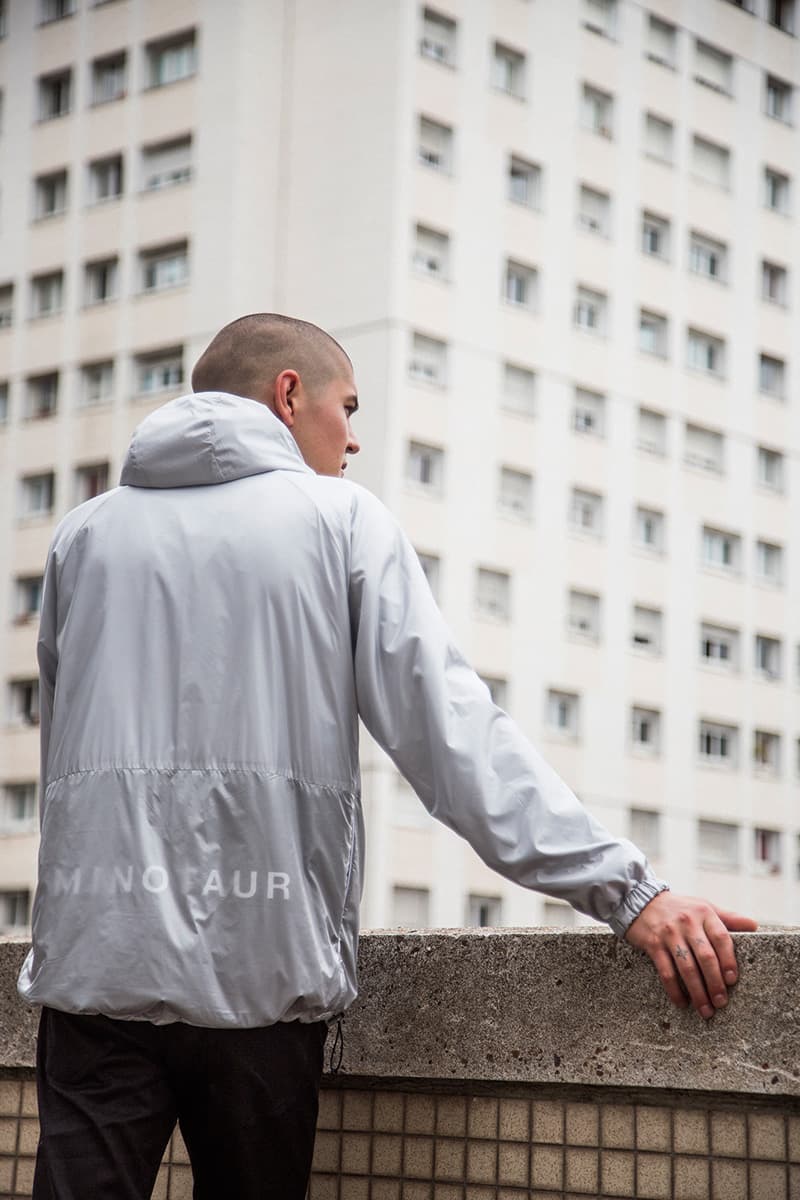 MINOTAUR Spring/Summer 2019 Lookbook gradient jackets army wrinkles ventilation coat coveral menswear collection ss19 fly knit polo dc-t flyknit m51 