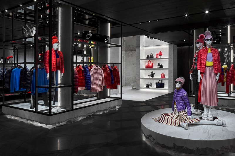 Moncler Singapore Marina Bay Sands Inside Look retail store closer The Shoppes Asia  shopping retail 