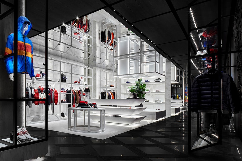 Moncler Singapore Marina Bay Sands Inside Look retail store closer The Shoppes Asia  shopping retail 