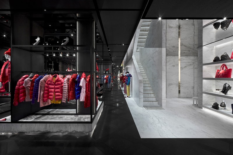 Moncler Singapore Marina Bay Sands Inside Look retail store closer The Shoppes Asia  shopping retail 
