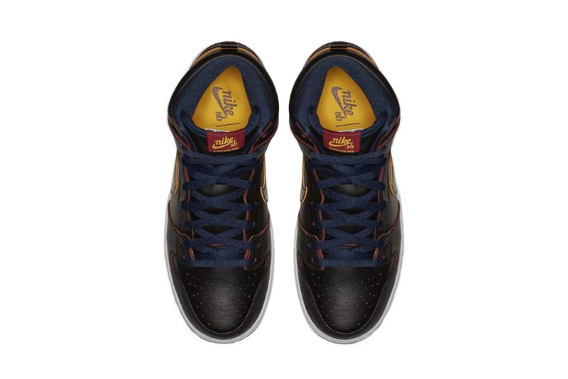 nba nike sb dunk high cleveland cavaliers 2019 january footwear black college navy team red 