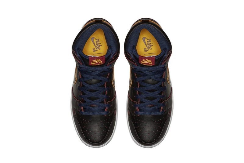 nba nike sb dunk high cleveland cavaliers 2019 january footwear black college navy team red 