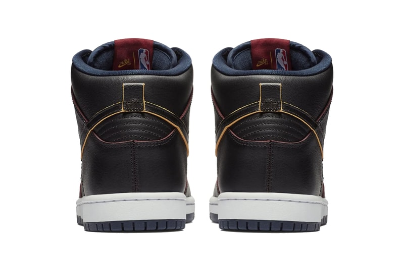 nba nike sb dunk high cleveland cavaliers 2019 january footwear black college navy team red 