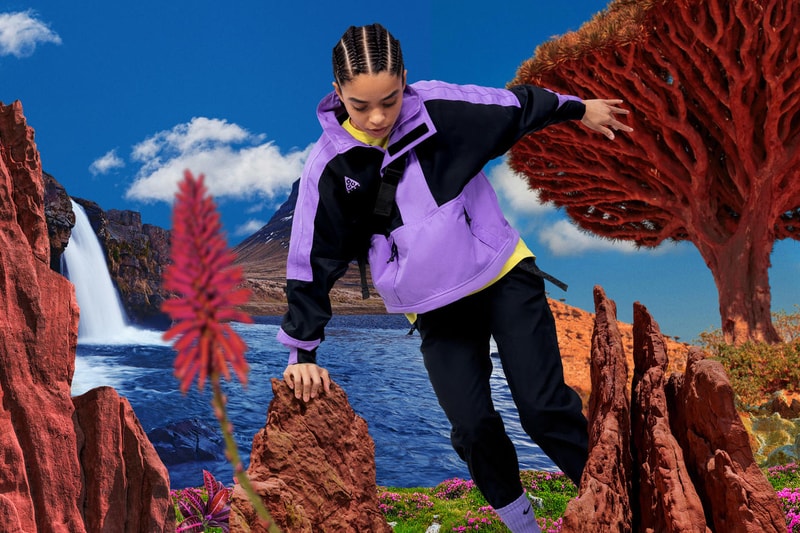 Nike ACG Spring 2019 Collection Lookbook Dri-FIT GORE-TEX Fleece Anorak Jacket purple green burgundy cap pants All Conditions Gear