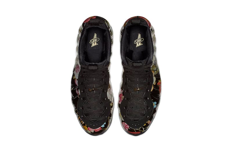 nike air foamposite one floral black black white 2019 february footwear nike basketball nike sportswear