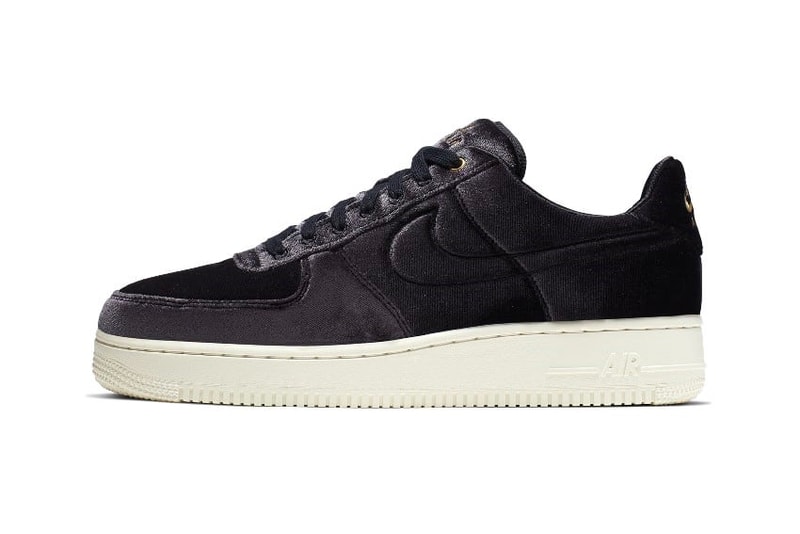 Nike Air Force 1 Receives a Velour Upgrade release drop date images price blue void pink rise black velvet footwear sneakers