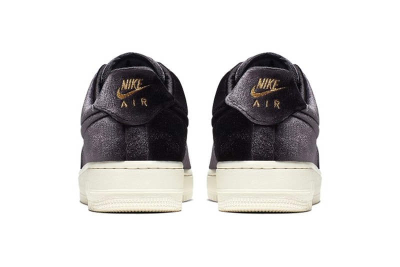 Nike Air Force 1 Receives a Velour Upgrade release drop date images price blue void pink rise black velvet footwear sneakers
