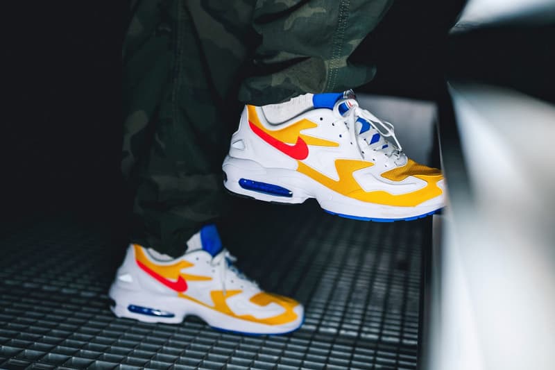 Nike's Air Max 2 Light Up in Gold" |