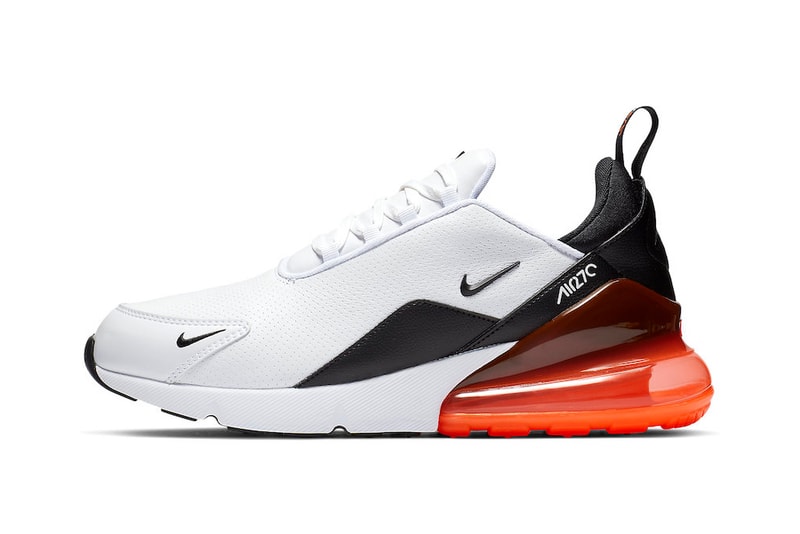 Nike Gives the Air Max 270 Trio a Leather Upgrade release drop date images info price black white orange olive green premium sportswear footwear 