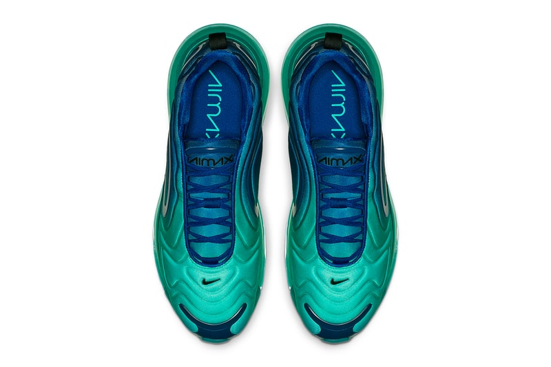 Nike Air Max 720 "Green Carbon" Release swoosh air max day green blue air unit