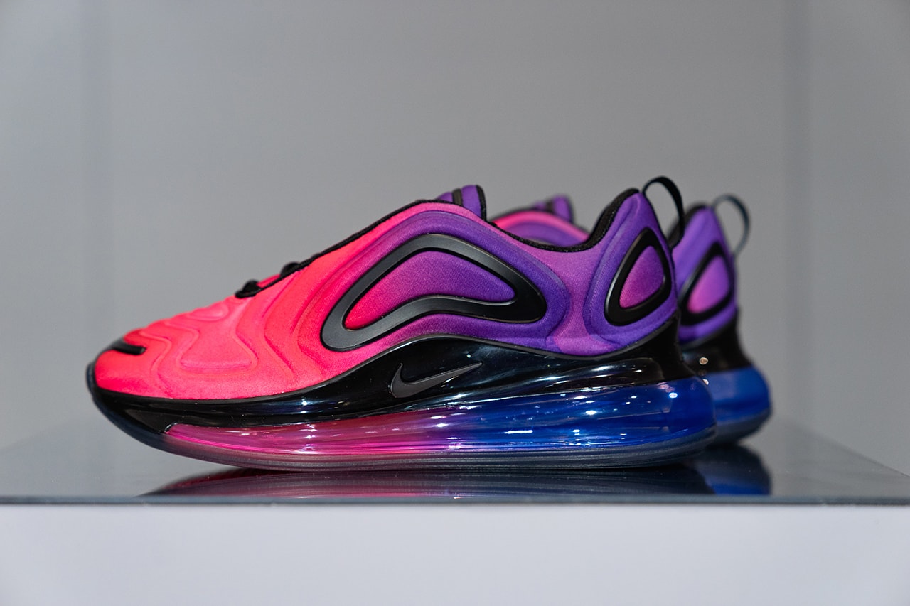 nike air max 720 closer look 2019 spring footwear nike running nike sportswear northern lights day night sunrise sunset total eclipse sea forest pink