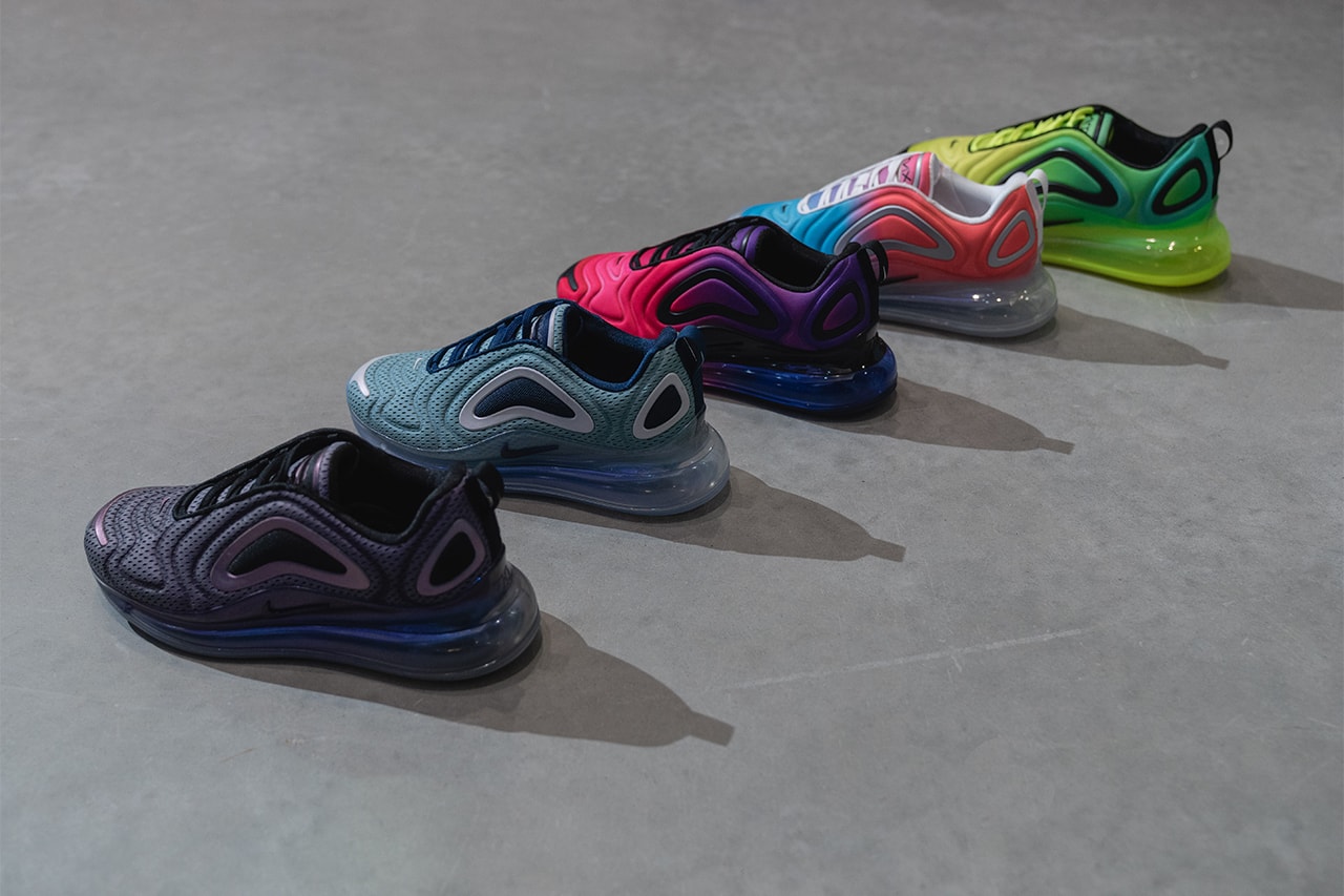 nike air max 720 closer look 2019 spring footwear nike running nike sportswear northern lights day night sunrise sunset total eclipse sea forest pink