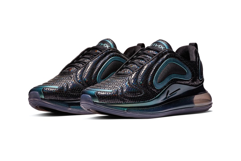 Nike Air Max 720 Iridescent Mesh Release Info Date sneaker black purple teal