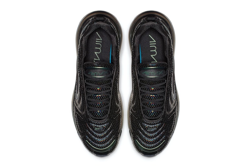 Nike Air Max 720 Iridescent Mesh Release Info Date sneaker black purple teal