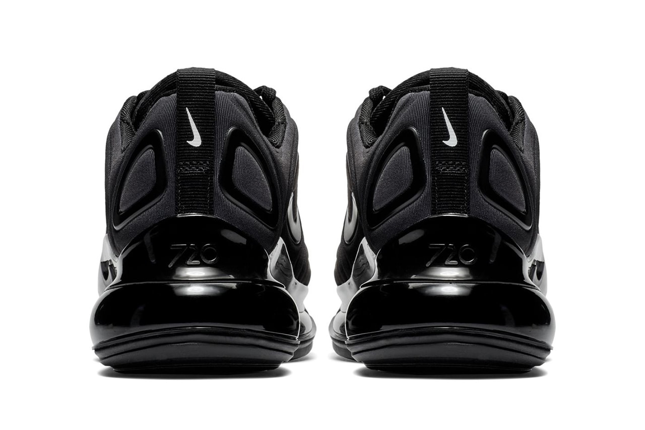 Nike Air Max 720 Triple Black First Look Shoes Trainers Kicks Sneakers Footwear Release Details Closer All Subtle Minimalist