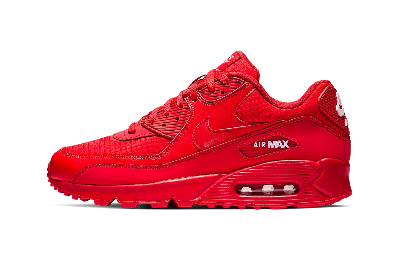 Nike Air Max 90 "All-Red" Release white bold vibrant supreme monotoned