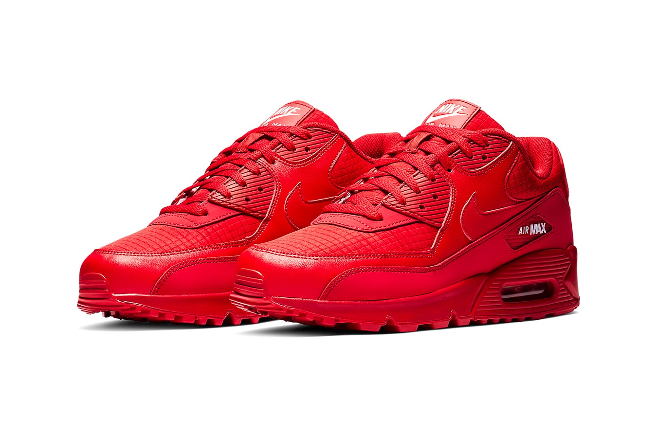 Nike Air Max 90 "All-Red" Release white bold vibrant supreme monotoned